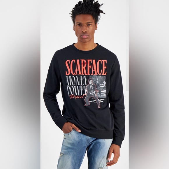 Hybrid Apparel Other - Hybrid Men's Scarface Miami Regular-Fit Printed Fleece Sweatshirt